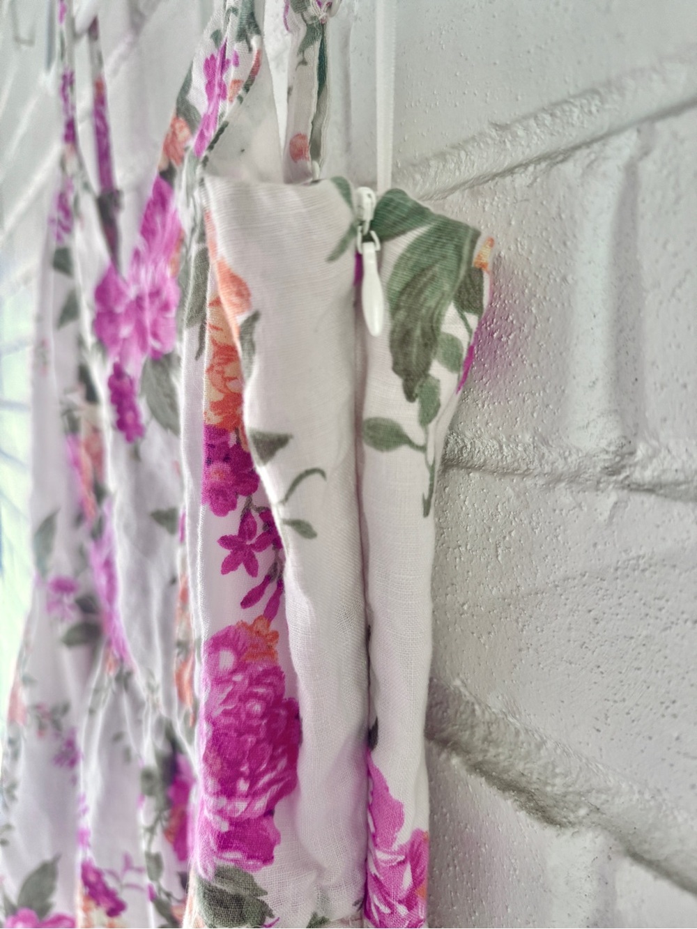 NWOT✨ CYNTHIA ROWLEY • Linen Midi Sun Dress • White Floral • Womens 6 US - Picture 8 of 12
